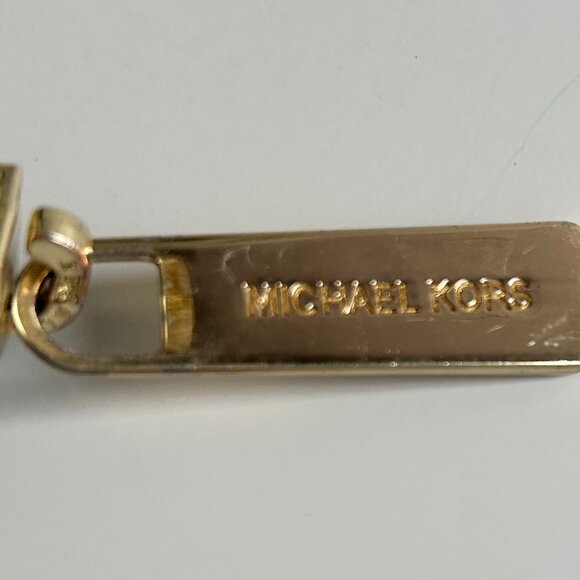 Michael Kors Jet Set Travel Large Leather Quarter-Zip Wallet in Beige/Tan - Picture 10 of 12